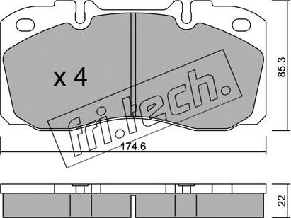 Fri.Tech. 277.0 - Brake Pad Set, disc brake autospares.lv