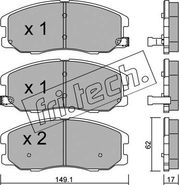 Fri.Tech. 794.0 - Brake Pad Set, disc brake autospares.lv