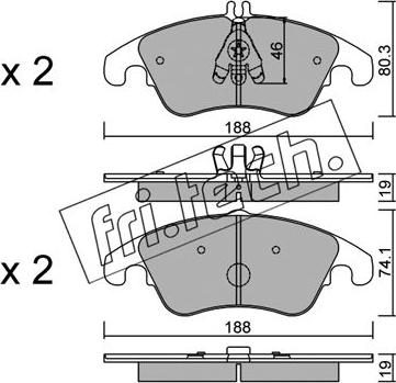 Fri.Tech. 791.2 - Brake Pad Set, disc brake autospares.lv