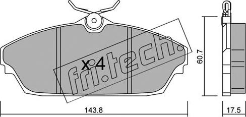 Fri.Tech. 798.0 - Brake Pad Set, disc brake autospares.lv