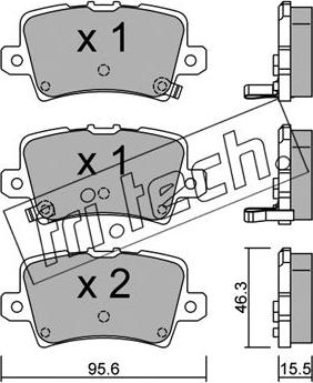 Fri.Tech. 745.0 - Brake Pad Set, disc brake autospares.lv