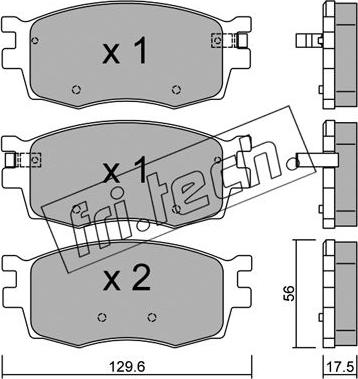 Fri.Tech. 740.0 - Brake Pad Set, disc brake autospares.lv