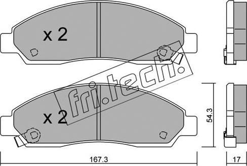 Fri.Tech. 747.0 - Brake Pad Set, disc brake autospares.lv