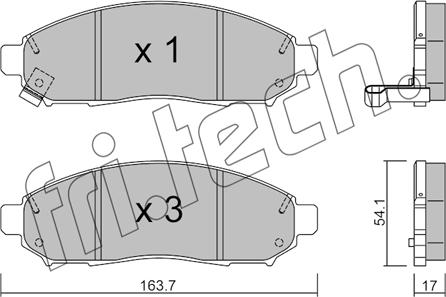 Fri.Tech. 759.0 - Brake Pad Set, disc brake autospares.lv