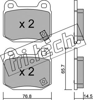 Fri.Tech. 755.0 - Brake Pad Set, disc brake autospares.lv