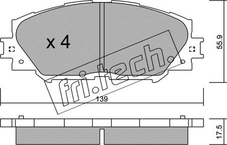 Fri.Tech. 763.0 - Brake Pad Set, disc brake autospares.lv