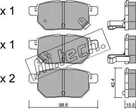 Fri.Tech. 762.1 - Brake Pad Set, disc brake autospares.lv