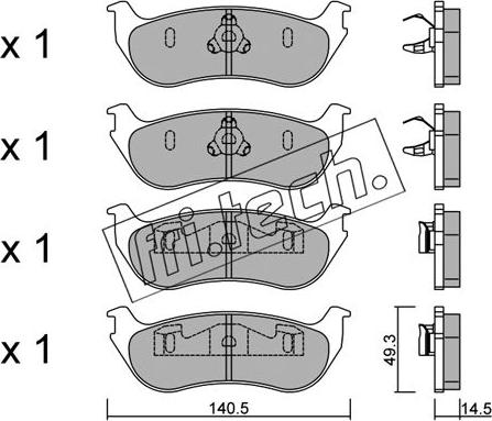 Fri.Tech. 703.0 - Brake Pad Set, disc brake autospares.lv