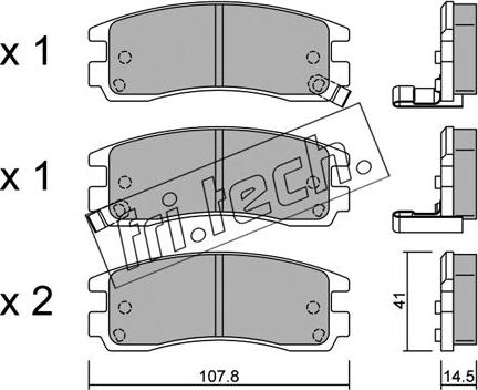 Fri.Tech. 713.0 - Brake Pad Set, disc brake autospares.lv