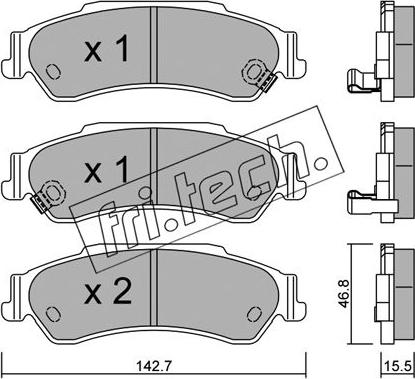 Fri.Tech. 738.0 - Brake Pad Set, disc brake autospares.lv