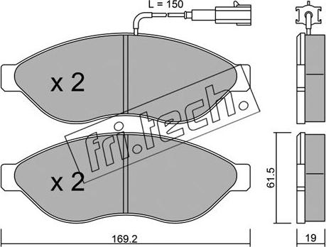 Fri.Tech. 724.1 - Brake Pad Set, disc brake autospares.lv