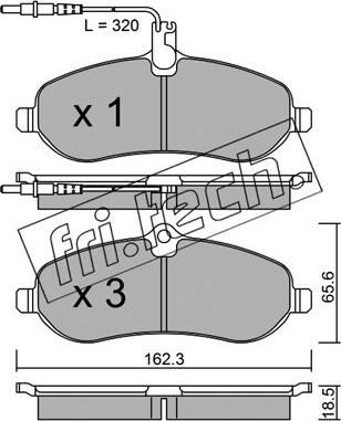 Fri.Tech. 723.0 - Brake Pad Set, disc brake autospares.lv