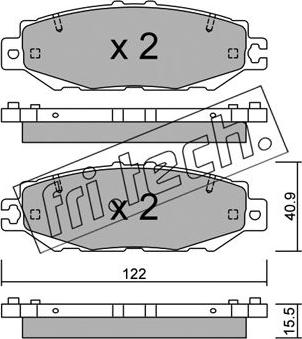 Fri.Tech. 775.1 - Brake Pad Set, disc brake autospares.lv