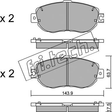 Fri.Tech. 772.1 - Brake Pad Set, disc brake autospares.lv