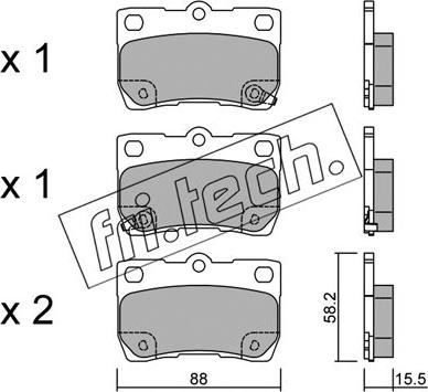 Fri.Tech. 777.0 - Brake Pad Set, disc brake autospares.lv