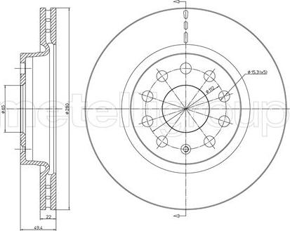 Fri.Tech. BD0931 - Brake Disc autospares.lv