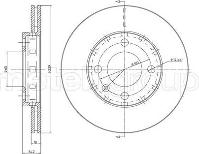 Fri.Tech. BD0454 - Brake Disc autospares.lv