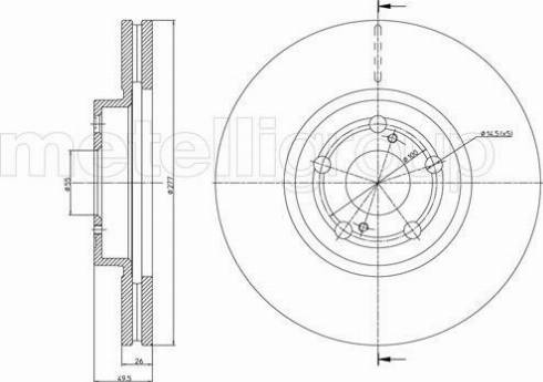 Fri.Tech. BD0461 - Brake Disc autospares.lv