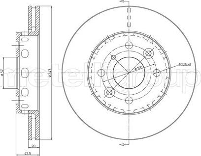 Fri.Tech. BD0412 - Brake Disc autospares.lv