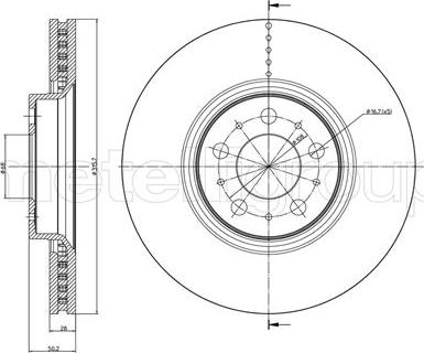 Fri.Tech. BD0548 - Brake Disc autospares.lv