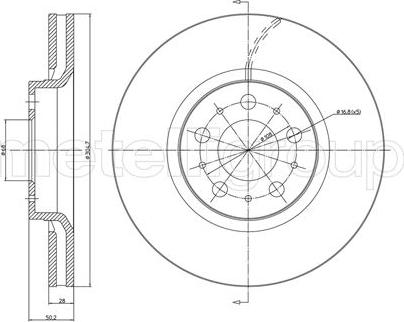 Fri.Tech. BD0554 - Brake Disc autospares.lv