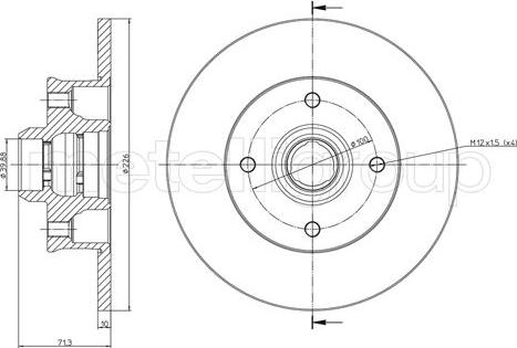 Fri.Tech. BD0574 - Brake Disc autospares.lv