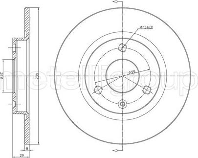 Fri.Tech. BD0035 - Brake Disc autospares.lv