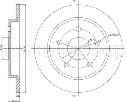 Fri.Tech. BD0033 - Brake Disc autospares.lv