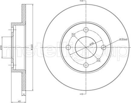 Fri.Tech. BD0032 - Brake Disc autospares.lv