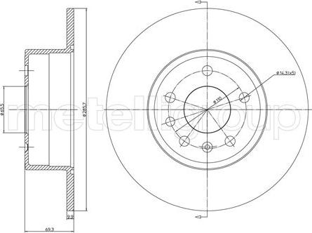 Fri.Tech. BD0191 - Brake Disc autospares.lv