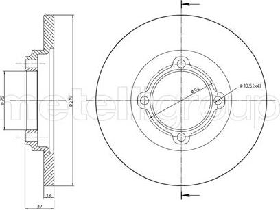 Fri.Tech. BD0119 - Brake Disc autospares.lv