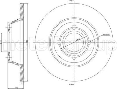 TRIPLE FIVE ADC3741 - Brake Disc autospares.lv