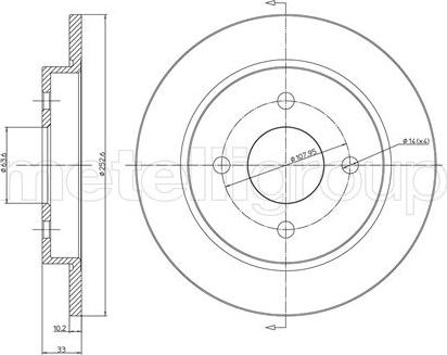 Fri.Tech. BD0170 - Brake Disc autospares.lv