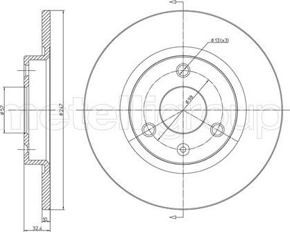 Fri.Tech. BD0177 - Brake Disc autospares.lv