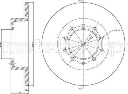 Fri.Tech. BD0843 - Brake Disc autospares.lv