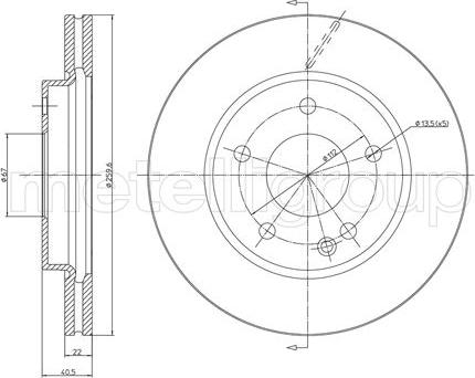 Fri.Tech. BD0839 - Brake Disc autospares.lv