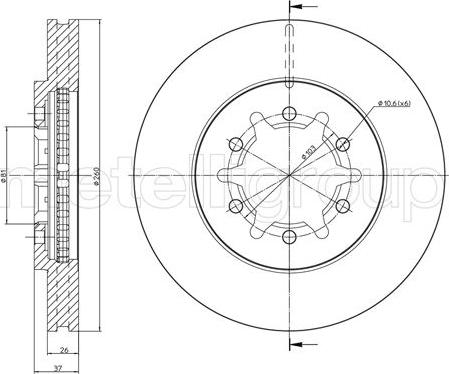 Fri.Tech. BD0385 - Brake Disc autospares.lv