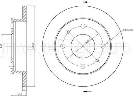 Fri.Tech. BD0203 - Brake Disc autospares.lv