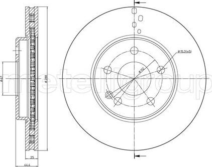 Fri.Tech. BD0233 - Brake Disc autospares.lv