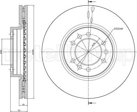 PE Automotive 026.673-00 - Brake Disc autospares.lv