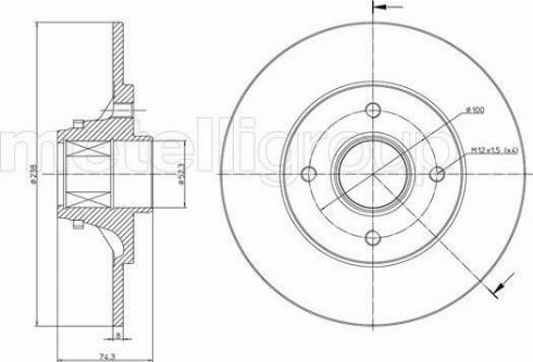 Fri.Tech. BD1598 - Brake Disc autospares.lv