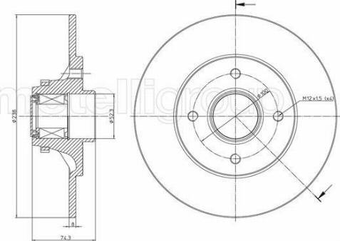 Fri.Tech. BD1597 - Brake Disc autospares.lv