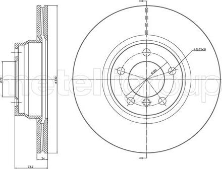 Fri.Tech. BD1665 - Brake Disc autospares.lv