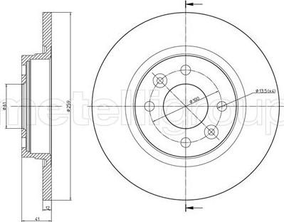 Fri.Tech. BD1000 - Brake Disc autospares.lv