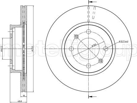 Fri.Tech. BD1358 - Brake Disc autospares.lv