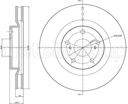 Fri.Tech. BD1210 - Brake Disc autospares.lv