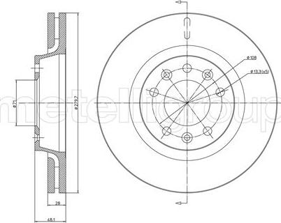 Fri.Tech. BD1225 - Brake Disc autospares.lv