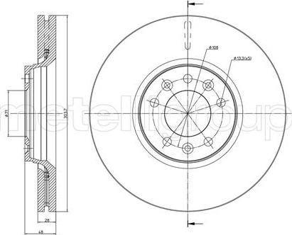 Fri.Tech. BD1222 - Brake Disc autospares.lv