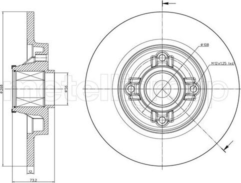 NAP NBD1611 - Brake Disc autospares.lv