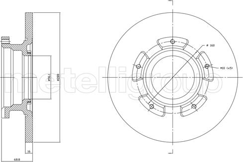 Fri.Tech. BD1753 - Brake Disc autospares.lv